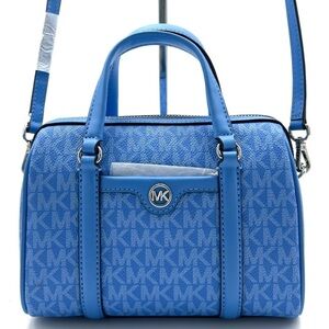 Michael Kors Small Travel Duffle Xbody Satchel Shoulder Bag South Pacific Blue